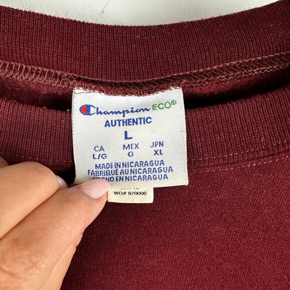 Champion University of Chicago Medium Reverse Weave Maroon Vintage 90 Booth - Picture 3 of 6